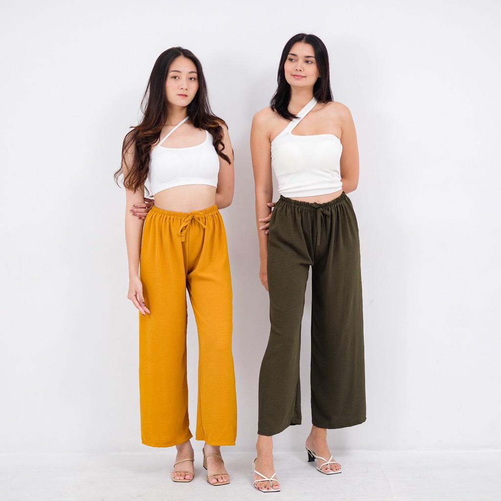 CELANA KULOT PANJANG BALI CRINGKLE AIRFLOW POLOS