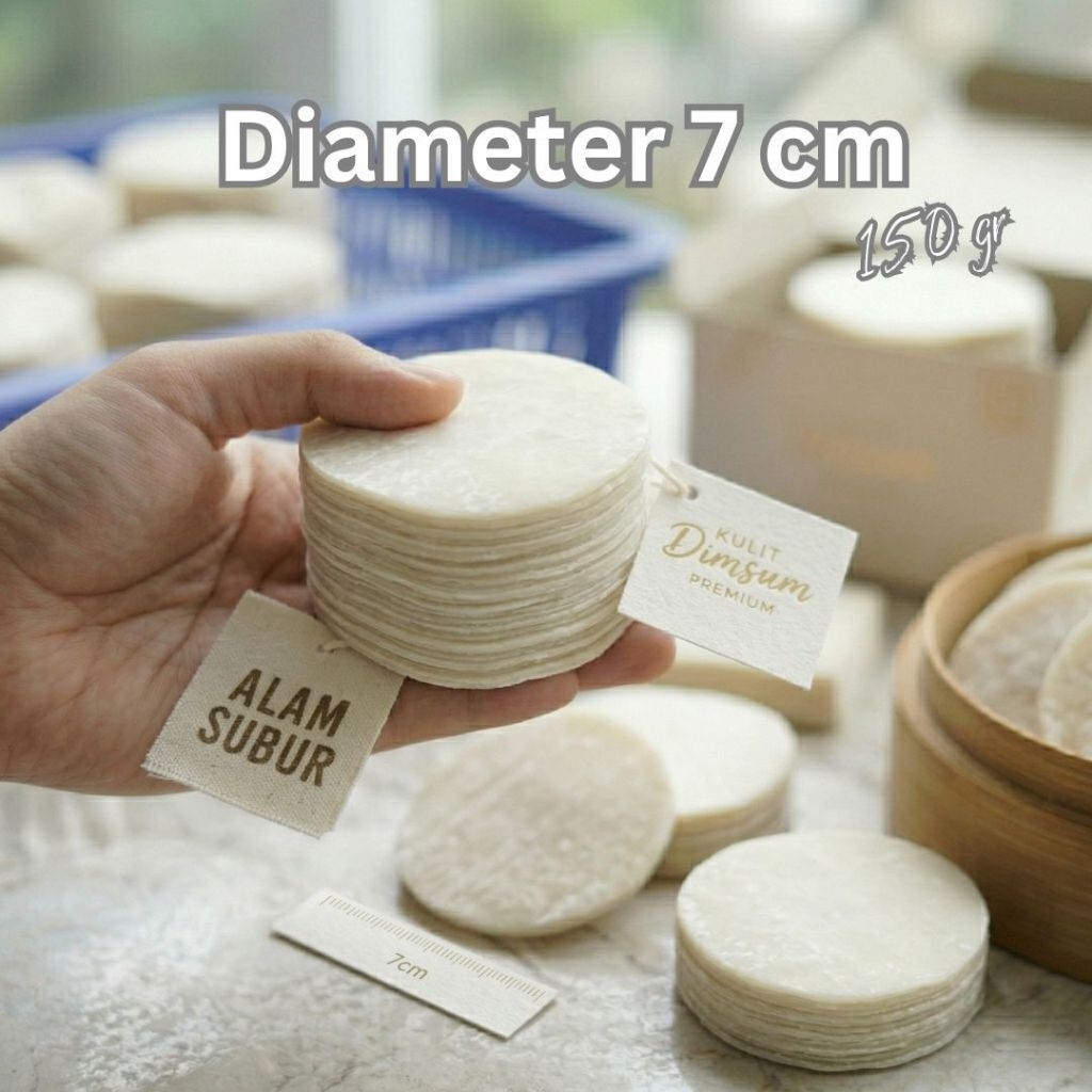 Kulit dimsum tipis lembut. Diameter 7cm. 45 lembar