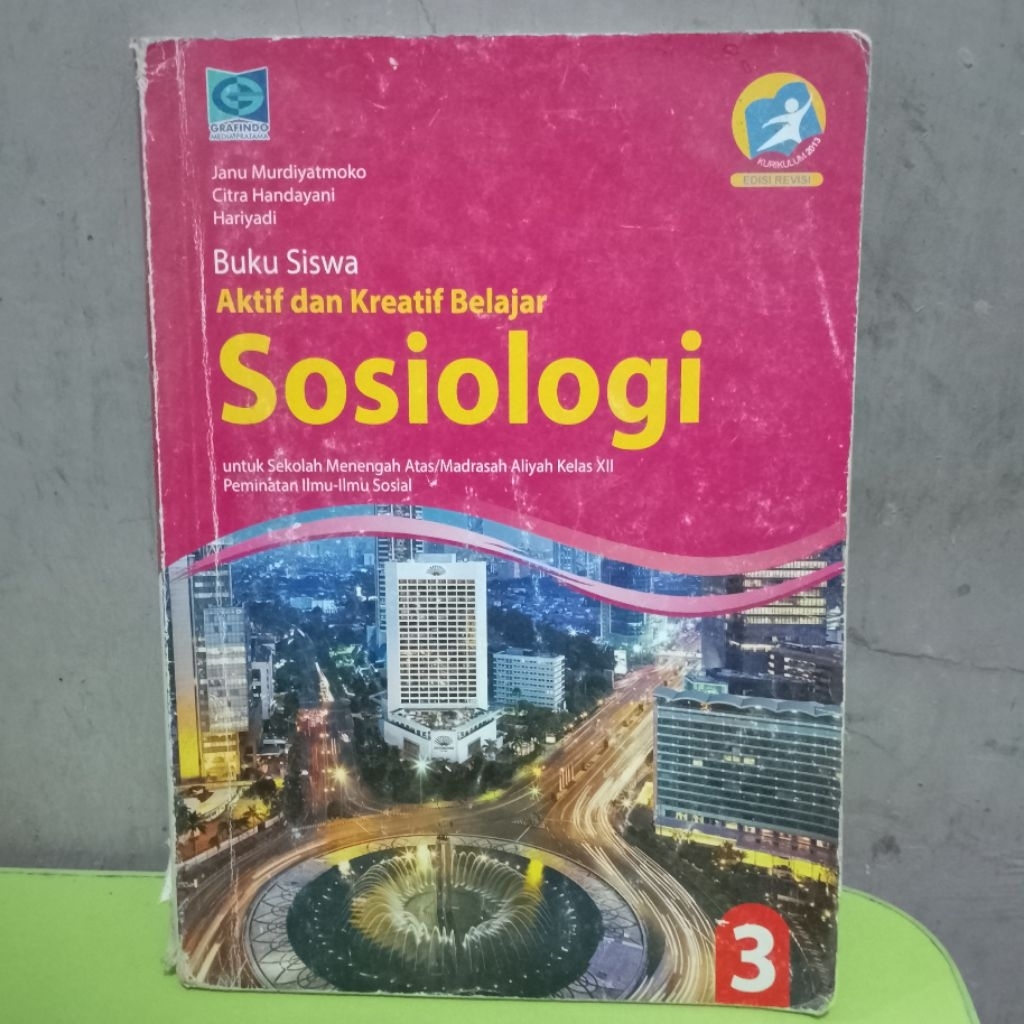 SOSIOLOGI UNTUK SMA/MA KELAS 12 PENERBIT GRAFINDO