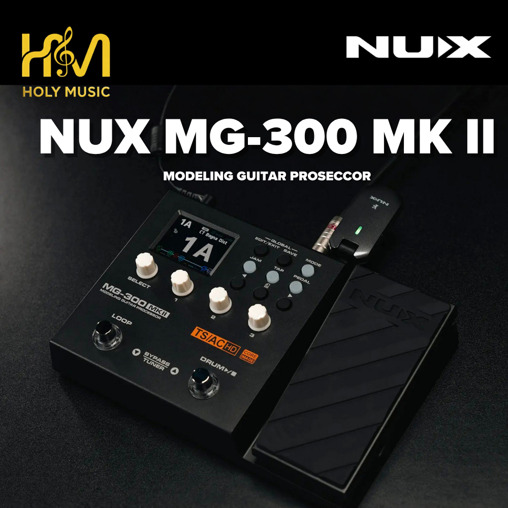 Nux MG300 MKII Guitar Modelling Processor Multi Effects Guitar Pedal Nux MG300 MK2  Efek Gitar digit