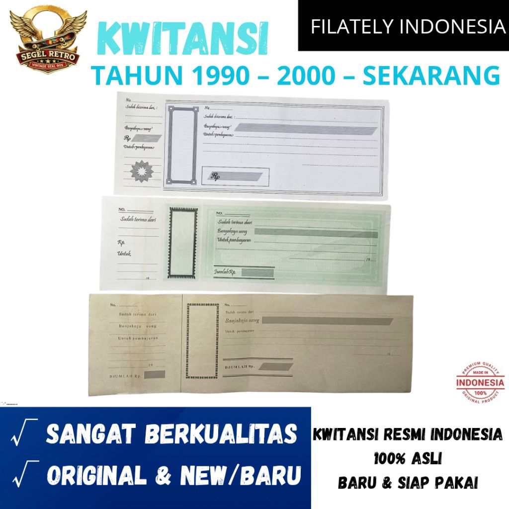 KWITANSI EJAAN LAMA BARU TAHUN 1990-1999-2000an NEW