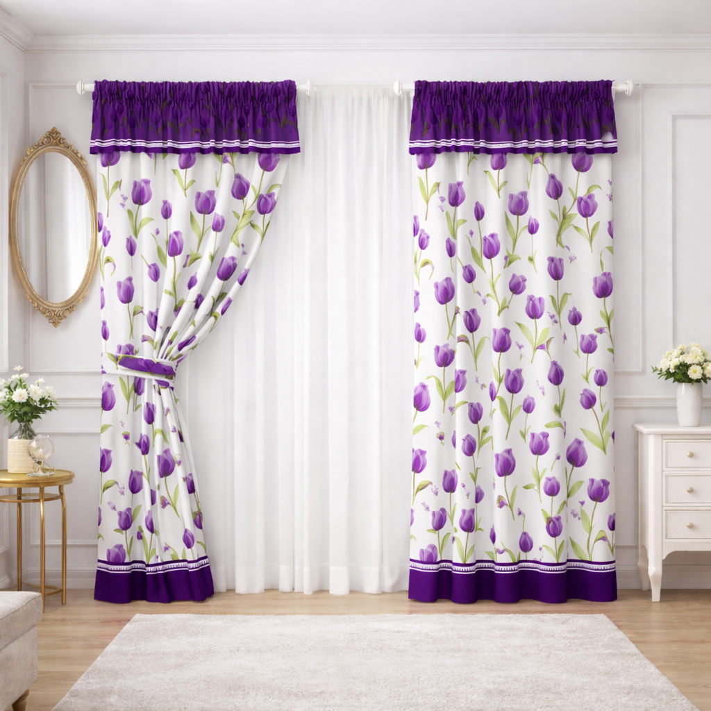 Gorden Pintu Serut Bahan Halus Uk 100x200 cm