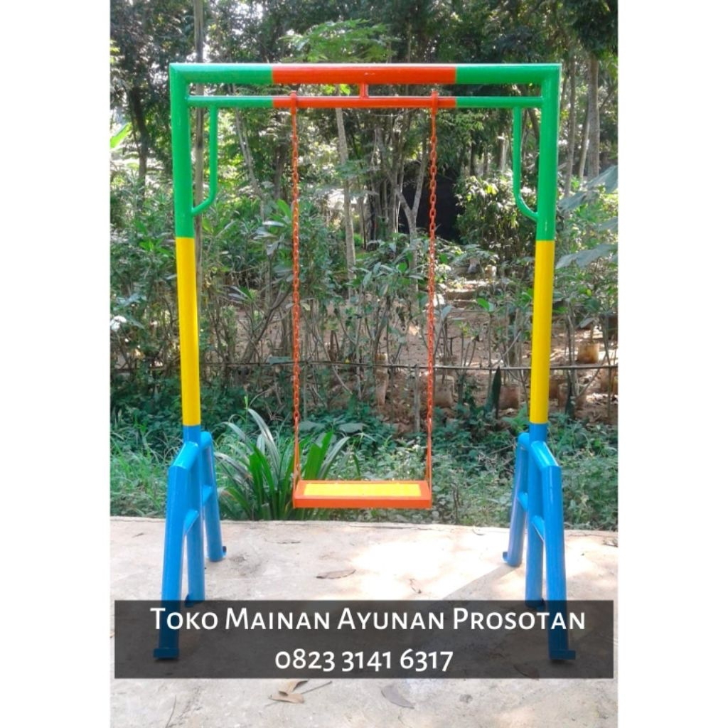 Ayunan Rantai Besi - Ayunan Taman - Ayunan Teras - Ayunan Outdoor Anak Tk Paud - Mainan Ayunan - Pla