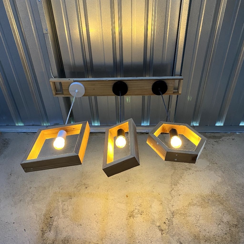 Lampu Gantung Aistetic|Lampu Plavon Kotak Hexagonal