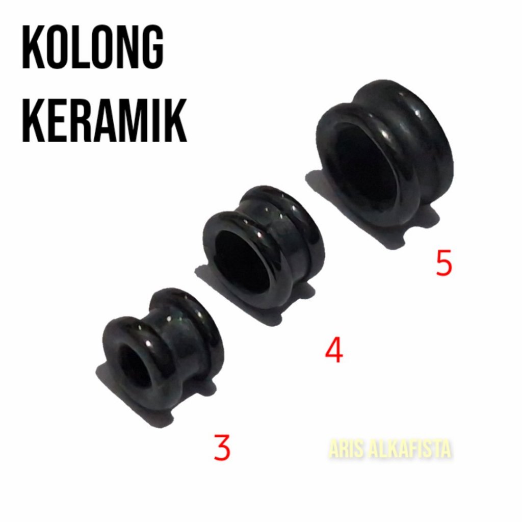 Kolong Keramik / Ring Cincin / Keramik Joran Tegek Custom Hitam