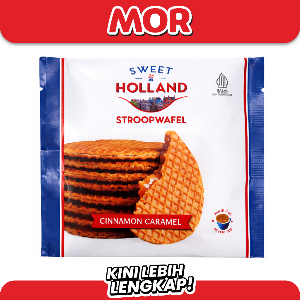 STROOPWAFEL Cinnamon Caramel 32g - Wafel Belanda Isi Karamel & Kayu Manis Renyah