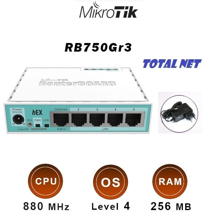 Mikrotik RB750GR3 Router - Bekas Pake, Masih Sehat 100%, Dijual Karena Upgrade