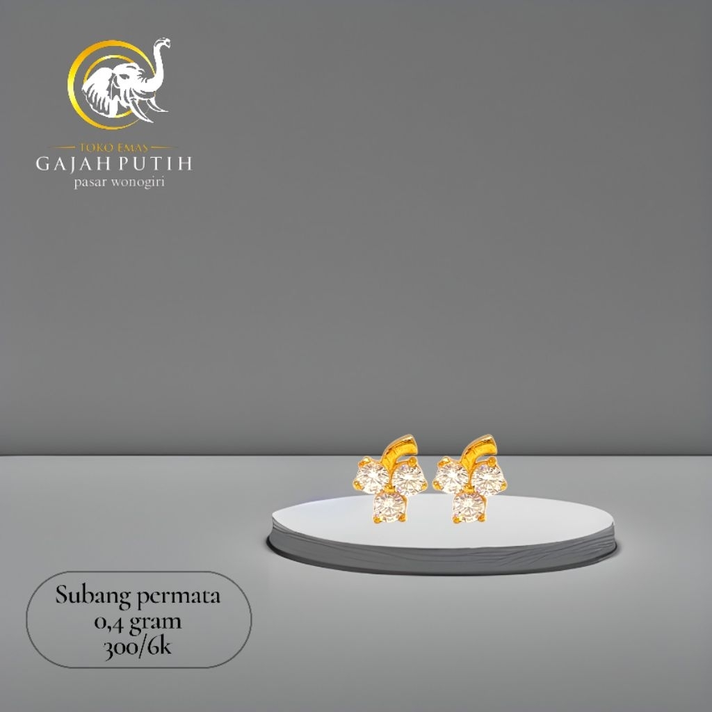 Cincin emas permata 0,4 gram