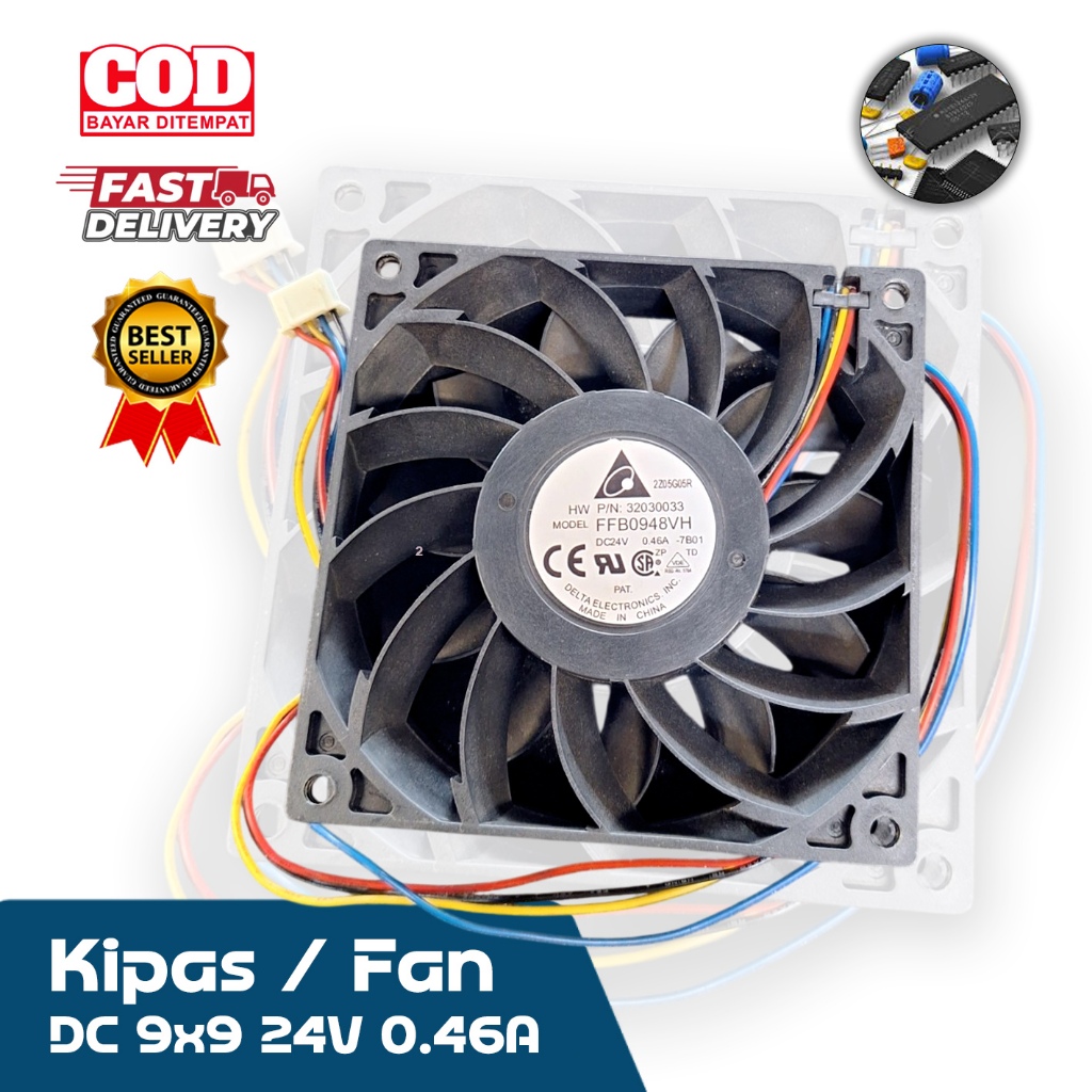 Kipas dc 9x9 24V 0.46A high speed