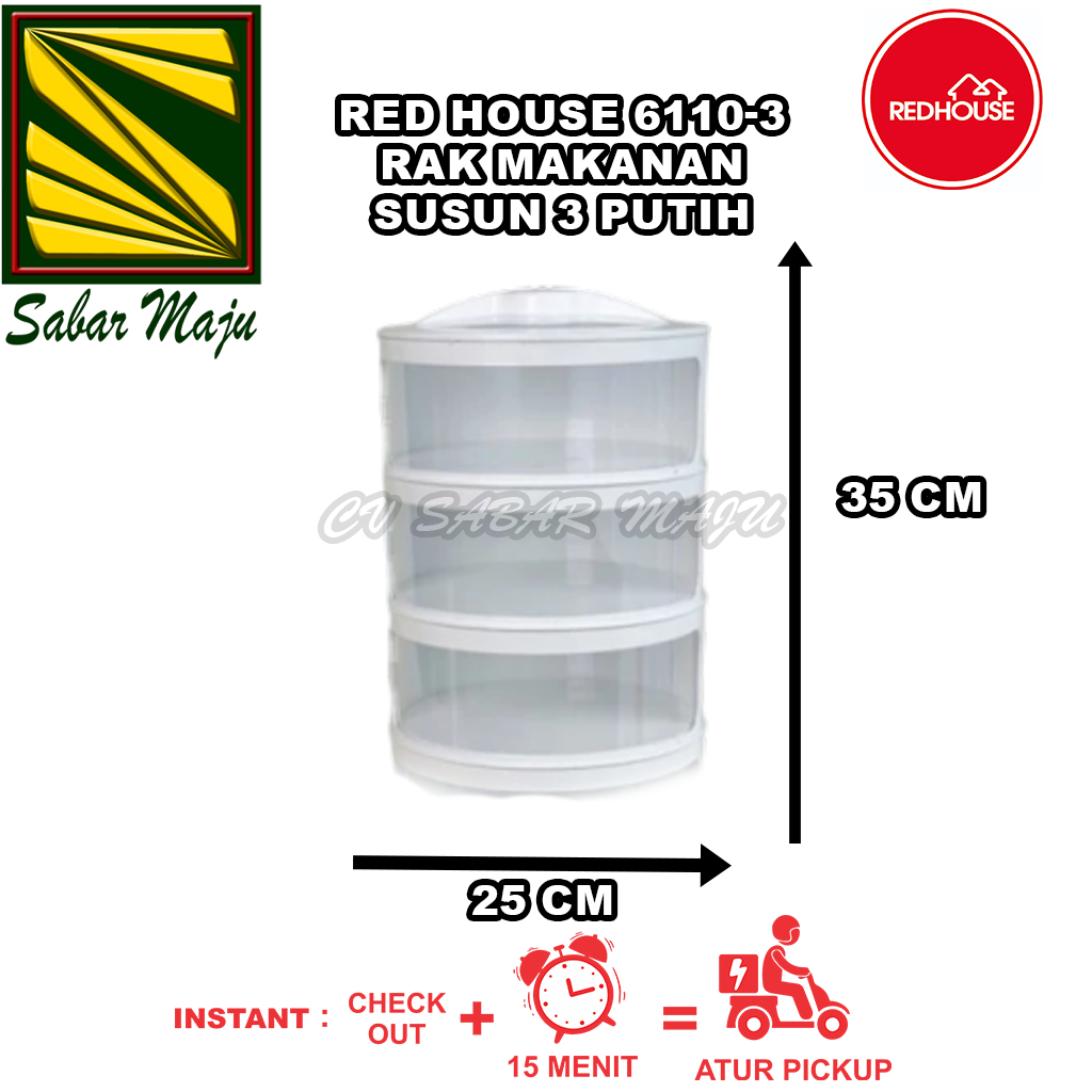 Redhouse Rak Makanan susun 3