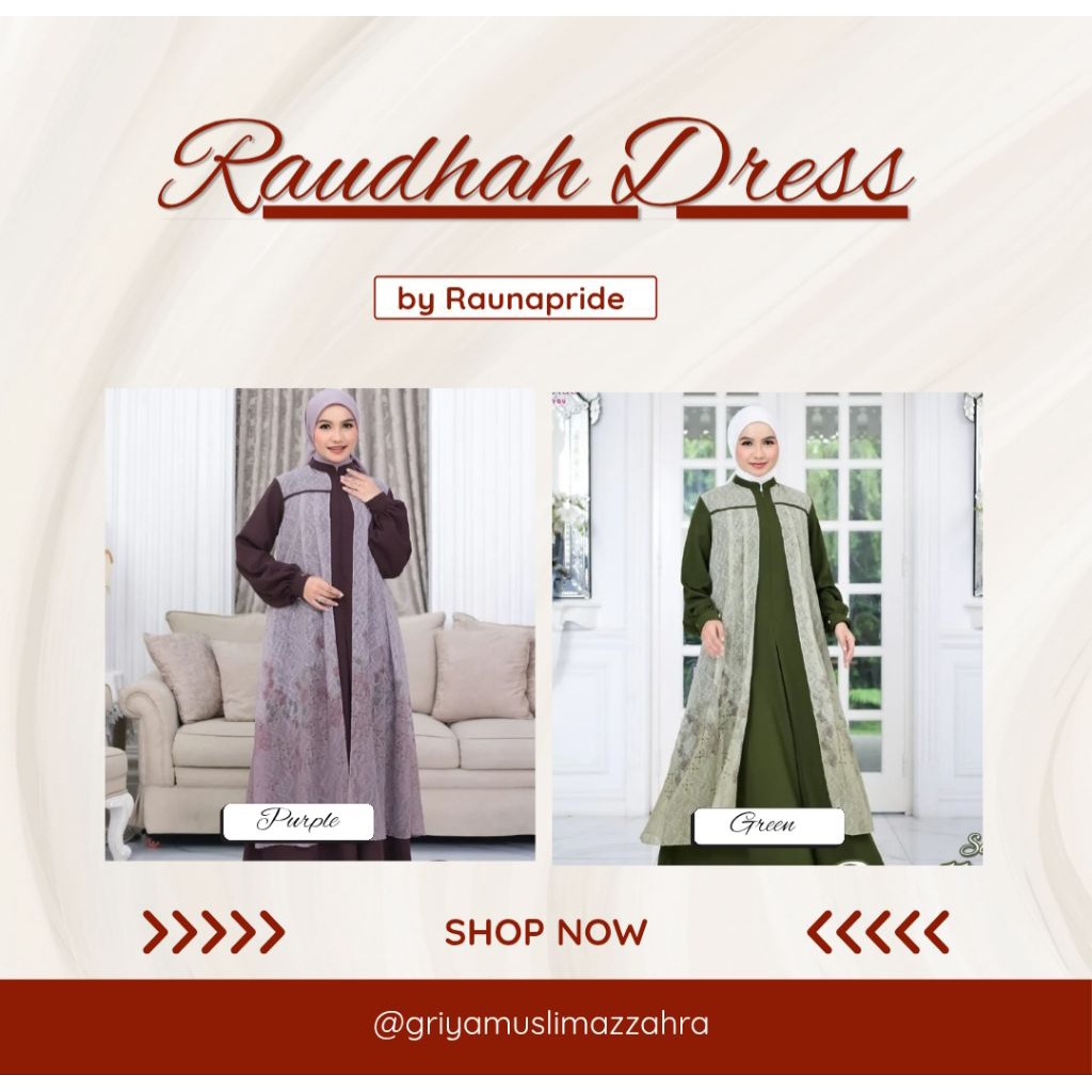 [RAUDHAH DRESS] GAMIS RAUNA TERBARU 2026 || GAMIS KONDANGAN/DAILY/PENGAJIAN/SERAGAMAN || RAUDHAH PUR