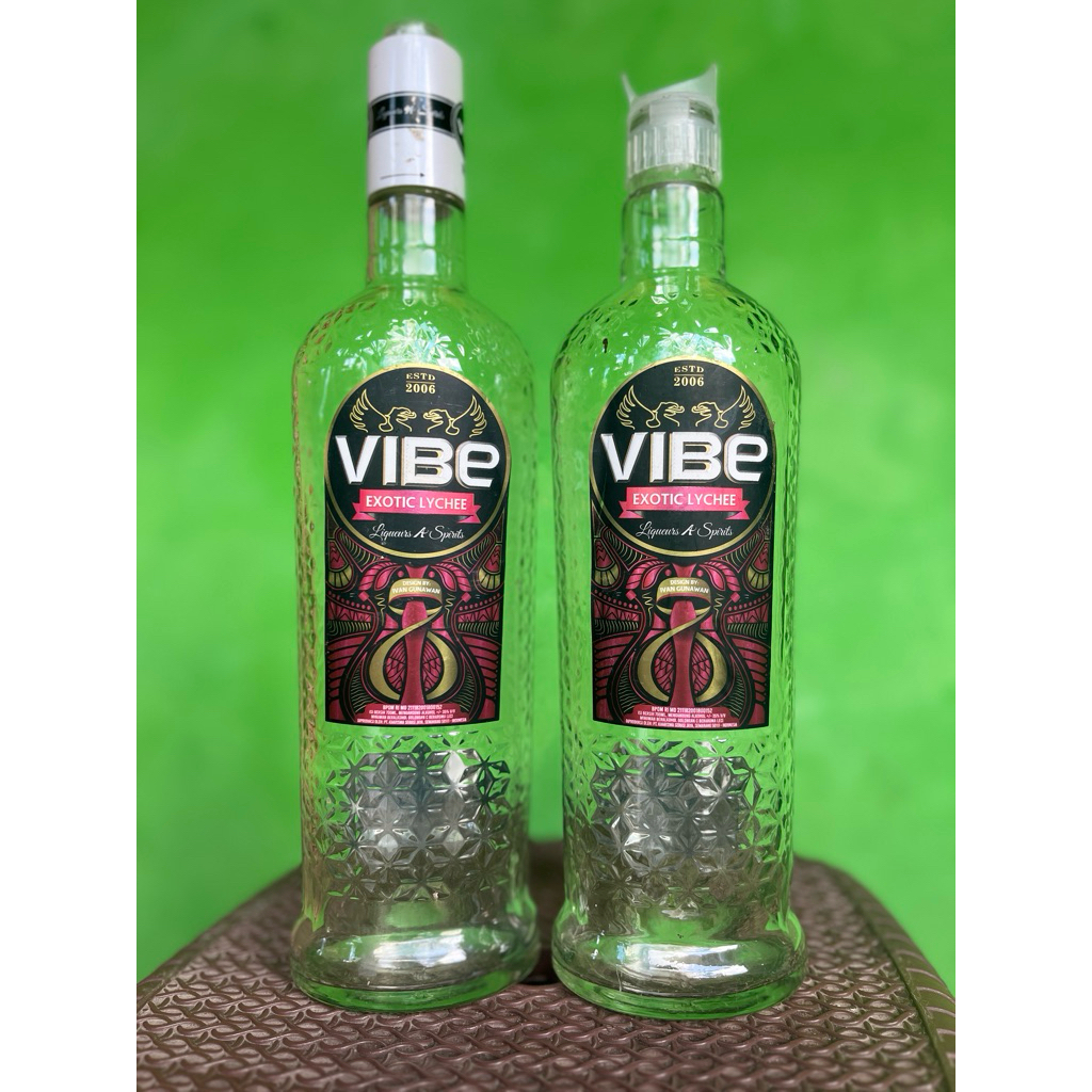 Botol vibe kosong/exotic lychee by Ivan Gunawan/Hiasan cafe dll