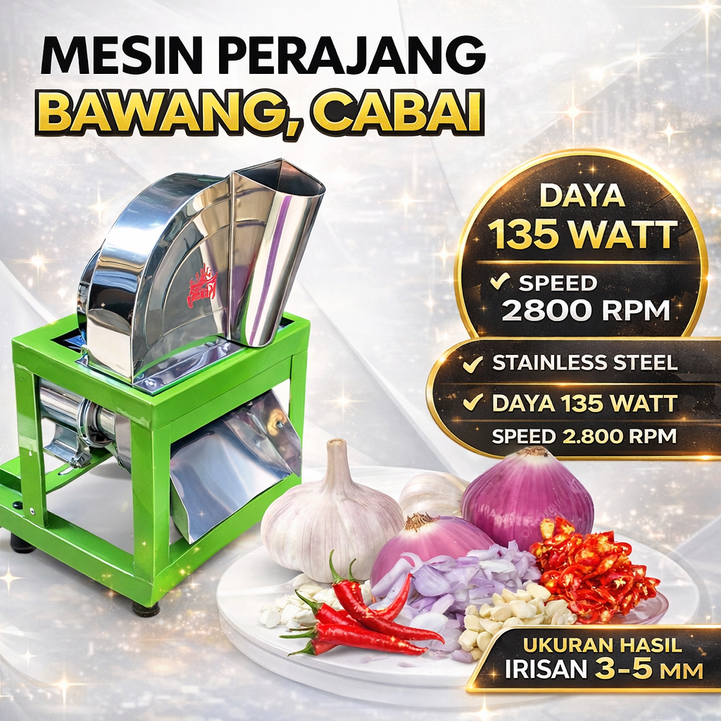 Mesin Perajang Bawang Pemotong Bawang Merah  Pengiris Bawang Merah