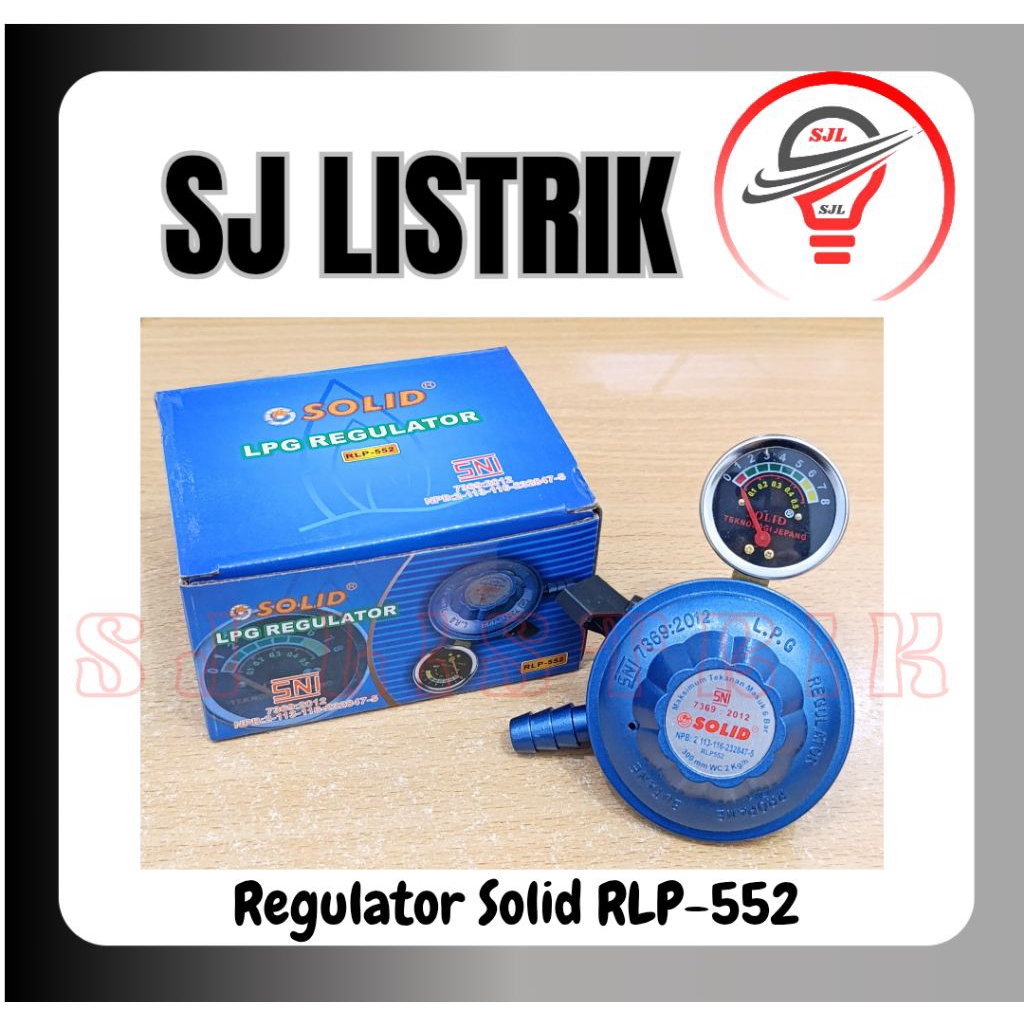 Regulator SOLID RLP-552+Meter/Regulator Pengatur Tekanan LPG SNI Original