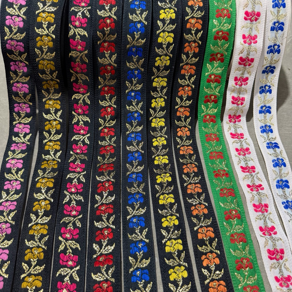 pita bordir India harga permeter