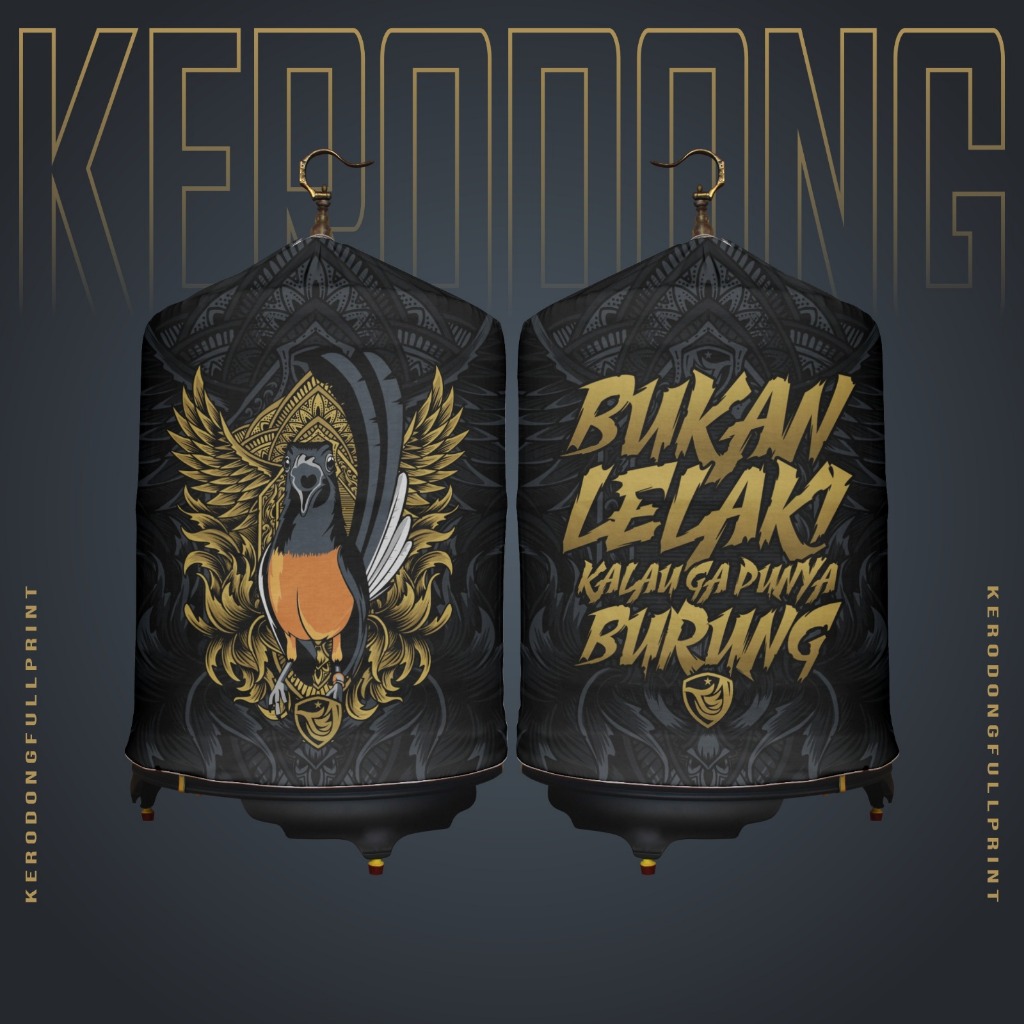 KERODONG FULL PRINTING SANGKAR MURAI QUOTES SERIES BUKAN LAKI BAHAN NO 1.2.3 PE PREMIUM SUBLIME RESL