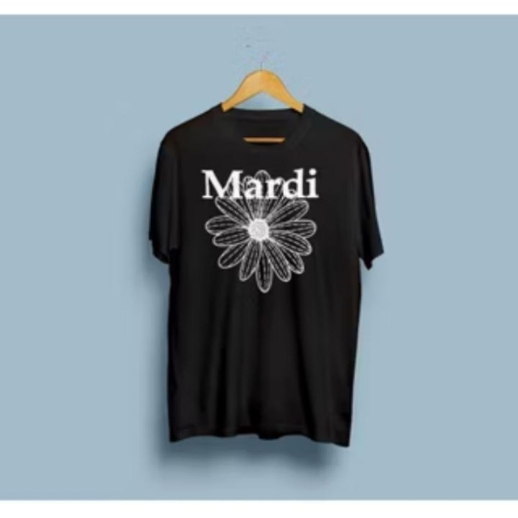 Kaos Distro Pria Wanita MARDI FLOWER MERCREDI FLOWER MARDI