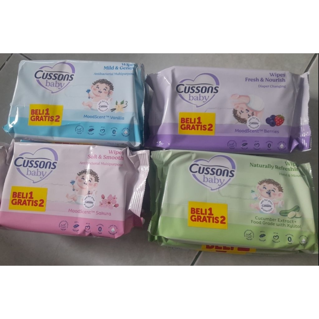 Tisu basah bayi Cussons Tripack