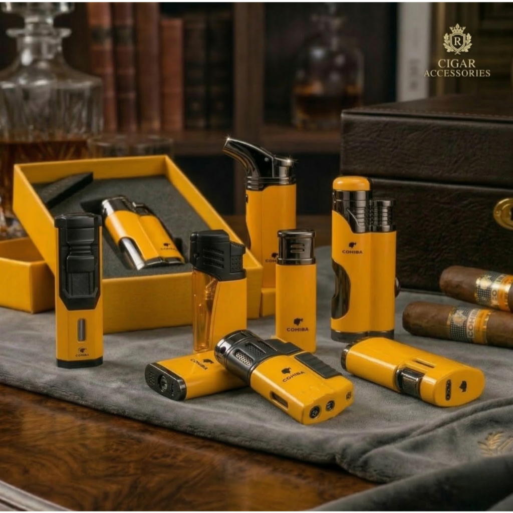 Korek Bara Pemantik Cerutu Lighter Yellow Cohiba | Classic Jet Torch