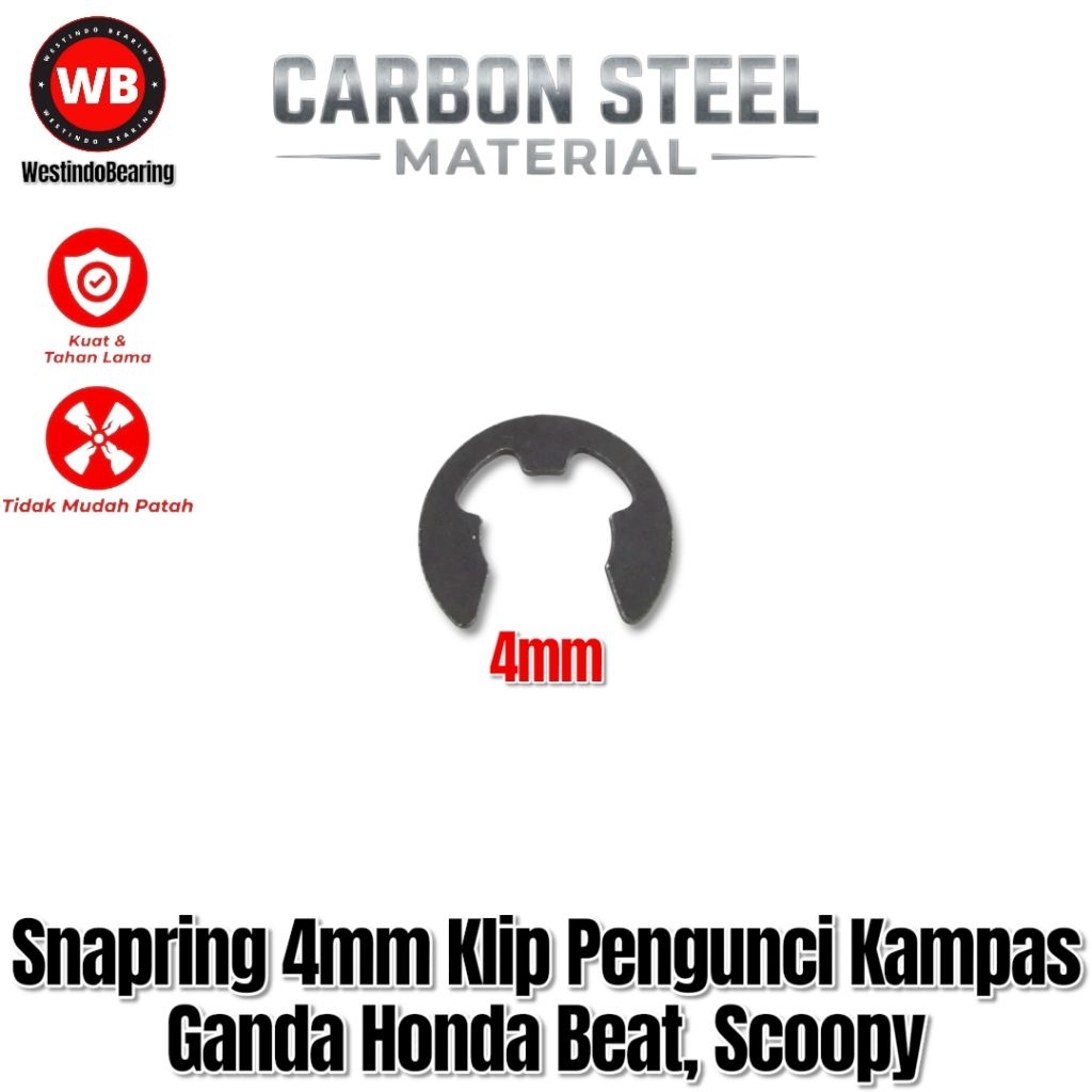 Snapring 4mm Klip Pengunci Kampas Ganda Honda Beat