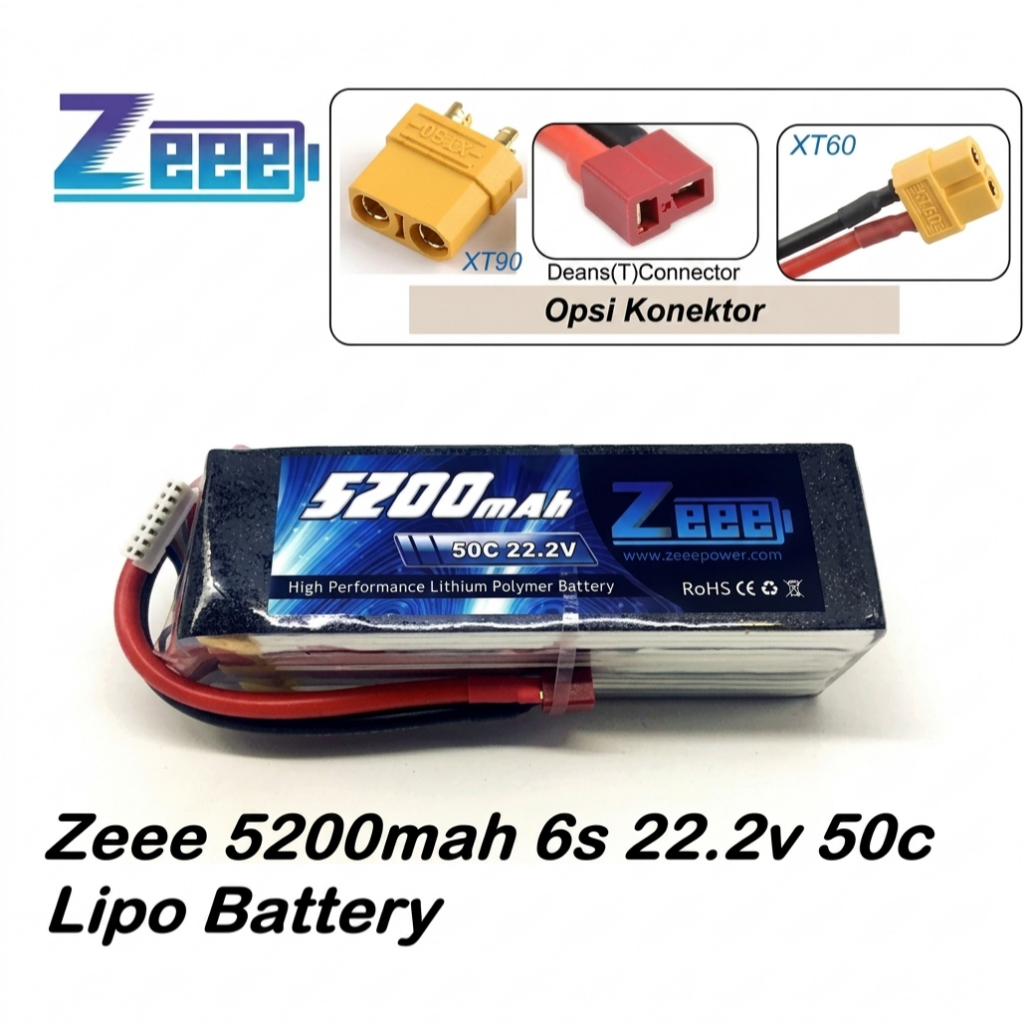 Zeee 5200mah 6s 22.2v 50c Lipo Battery.