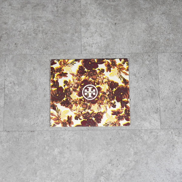 Tas PAPER BAG TB FLORAL BROWN 100% ORIGINAL