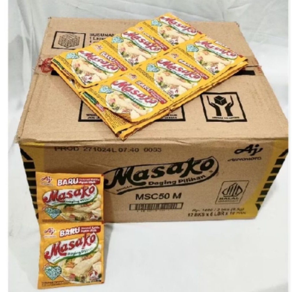 Masako Renceng 1/2 Dus(30lsn)Masako Sapi Masako Ayam