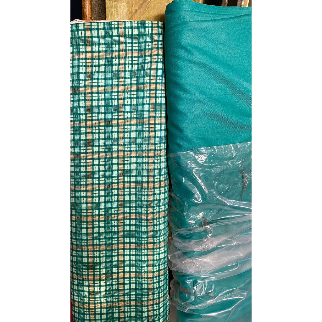 [PAKET] Kain Kotak Sanwos Imago B-07 2 Meter & Polos Toyobo No. 18 1,5 Meter