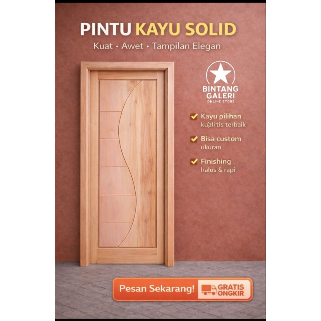 Pintu Rumah Kayu Mahoni Pintu Utama Rumah Pintu Kamar Kayu Murah