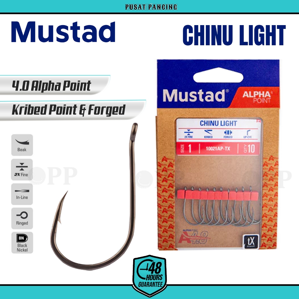 PUSATPANCING5 - Mustad Chinu Light 10021AP 4.8 AlphaPoint Technology 2Xstrong