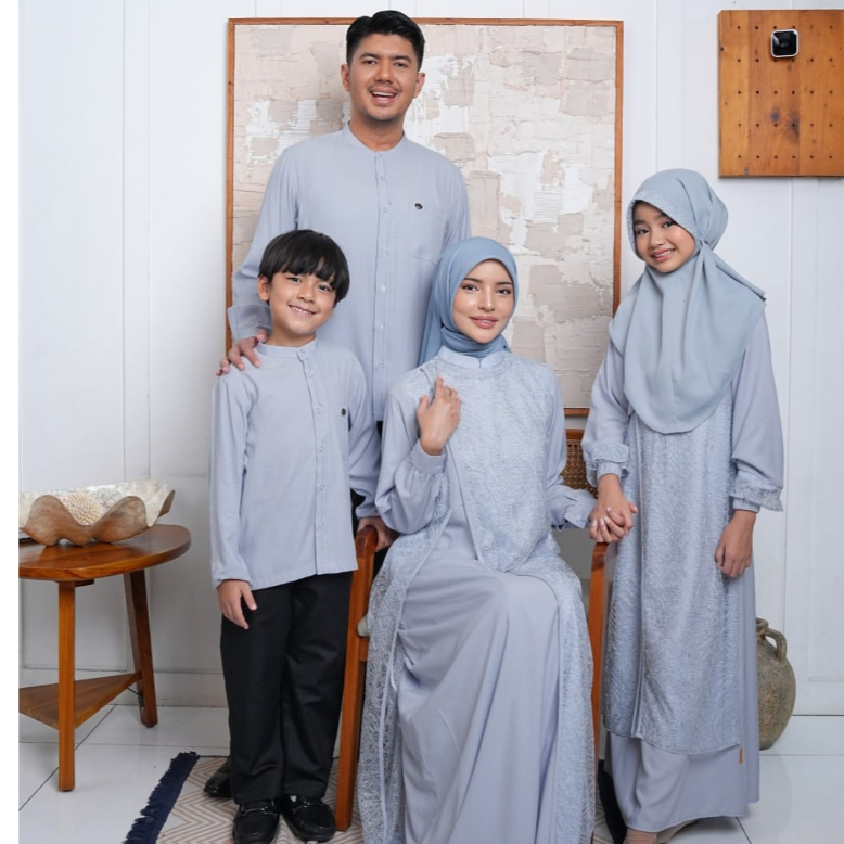NIBRAS FARDIA RAYYA SERIES SET KELUARGA TERBARU 2026 SARIMBIT KELUARGA GAMIS KOKO GAMIS ANAK DAN KOK
