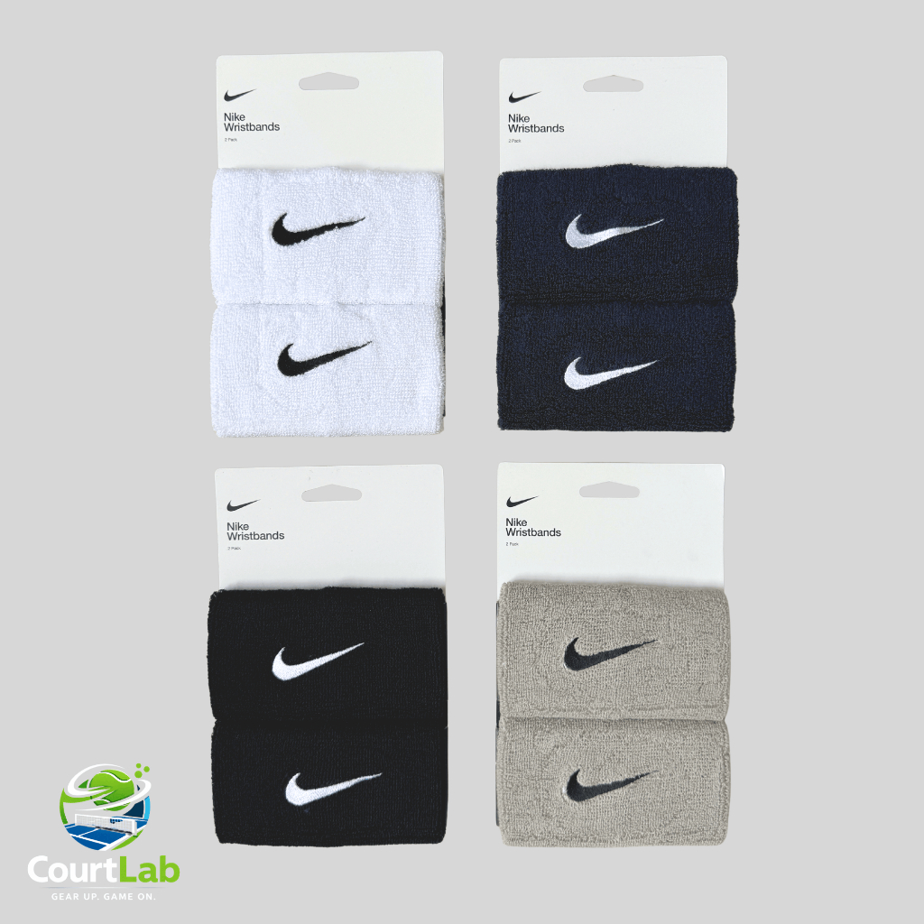 Nike Wristband Swoosh Double Wide for Padel / Tennis / Basket (2 Pack) 100% Original