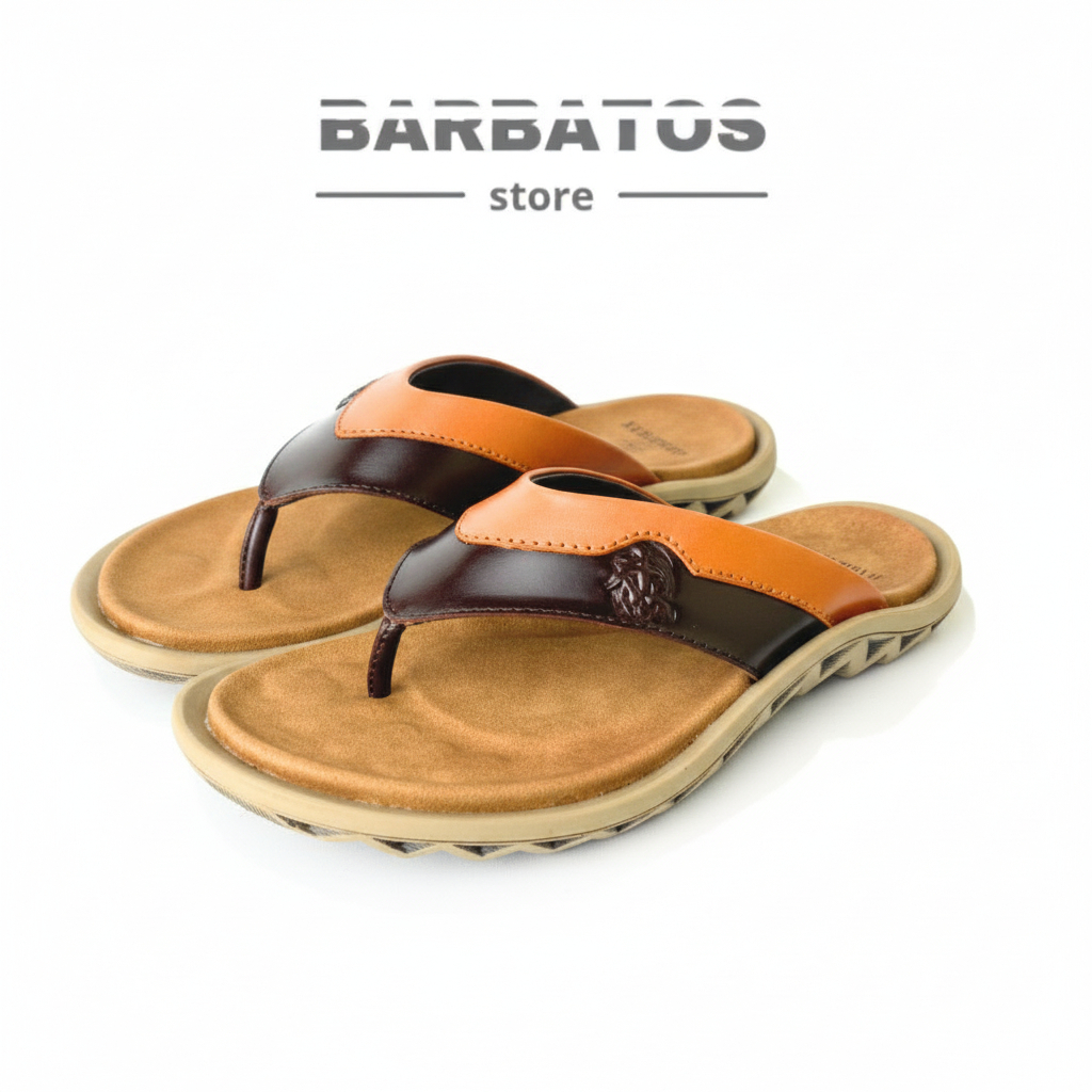 Sandal Kulit Asli Pria Sandal Jepit Kulit Pria Sandal Pria Kulit Asli Jepit Barbatos Kremlin