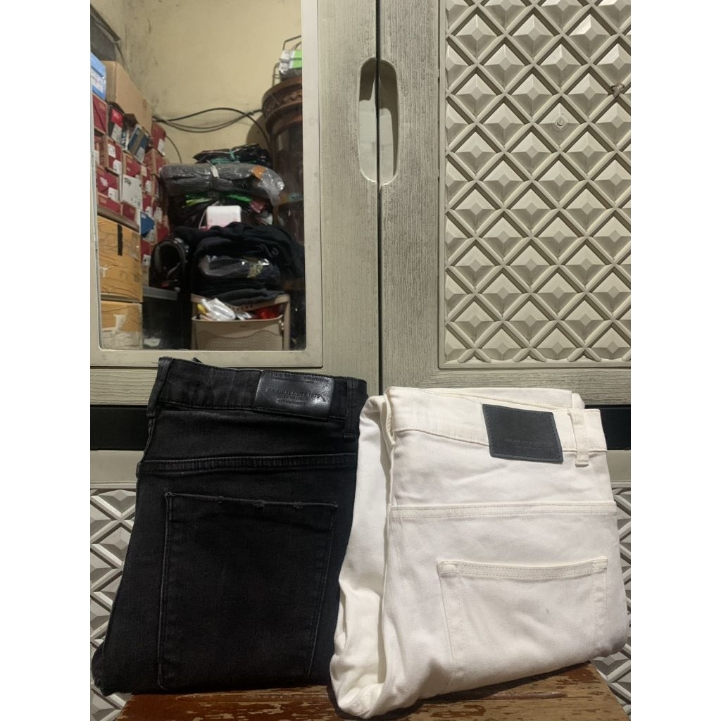 ORIGINAL DENIM JEANS RIPPED ZARA CELANA PANJANG BIKER SKINNY STRETCH