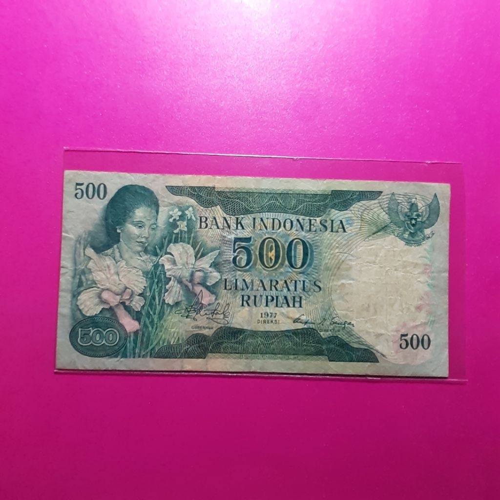 uang kuno 500 rupiah ibu konde 1977