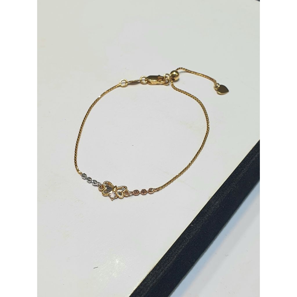 Gelang Rantai Emas Fashion Wanita Butterfly Zircon 1.99 Gram 700 16K (RH433)
