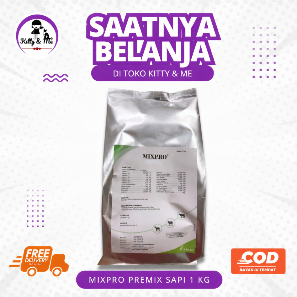 MIXPRO PREMIX SAPI 1 KG - Suplemen Penggemuk dan Pemacu Pertumbuhan Sapi dan Kambing