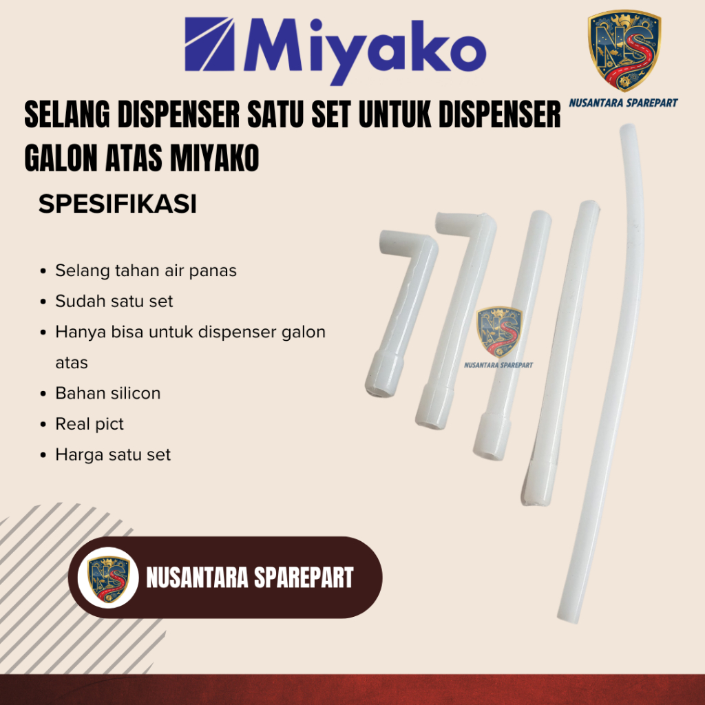 SELANG DISPENSER SATU SET UNTUK DI DISPENSER ATAS MIYAKO