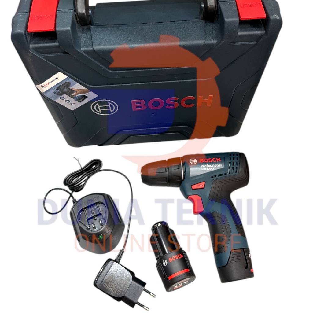 Bor Cordless BOSCH GSR 120-Li Mesin Bor Baterai Bosch 12V Charger Murah
