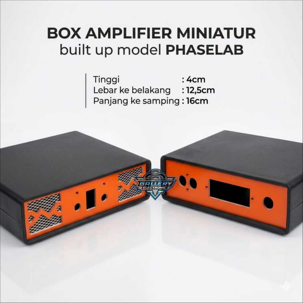 Box Power Ampli Mini Model PHASELAB / Bok Miniatur Built-up / Bok X8 Bahan Plastik Tebal