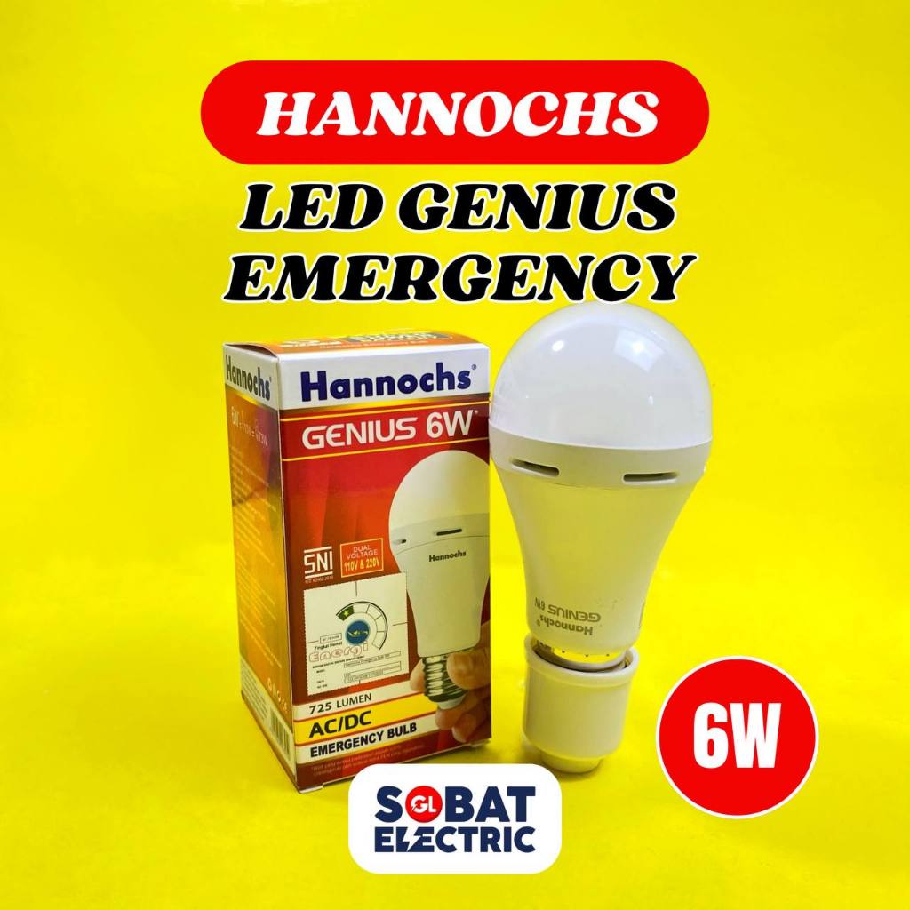 Lampu LED Hannochs Genius 6 Watt (Emergency Magic Lamp)
