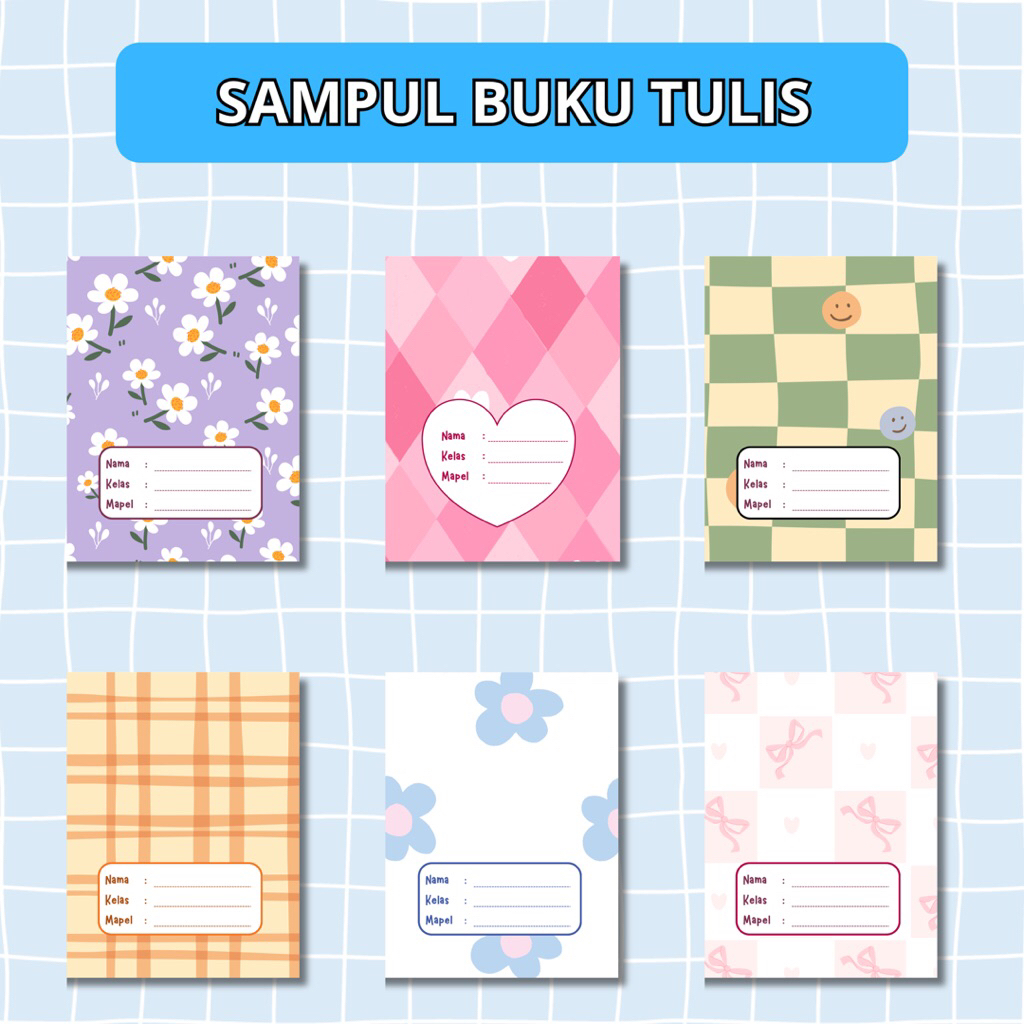SAMPUL BUKU TULIS AESTHETIC | SAMPUL BUKU SIDU | SAMPUL BUKU LUCU
