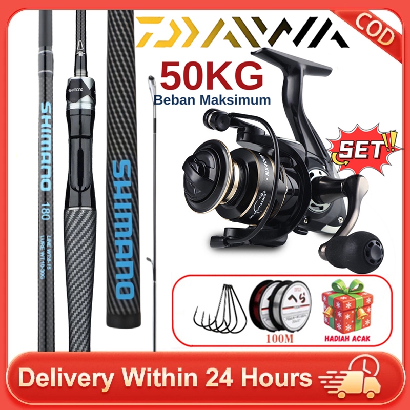 2026 Joran Pancing Set DAIWA Baitcasting Rod joran daiwa original Joran Pancing dan Gulungan Pancing