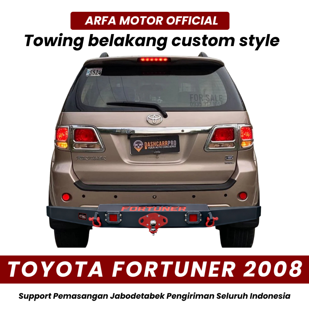 TOWING BELAKANG CUSTOM FORTUNER 2008 TANDUK PENGAMAN PELINDUNG