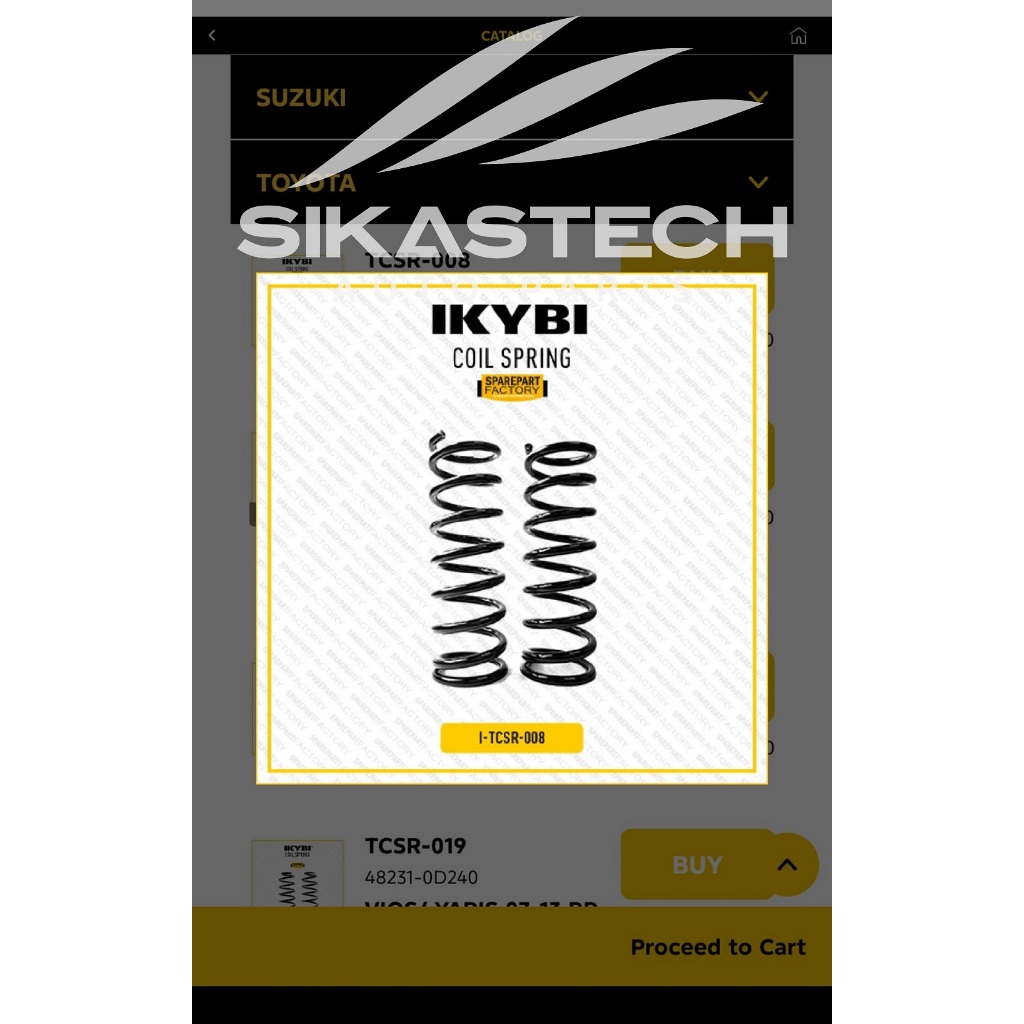 48231-0K010 SET REAR COIL SPRING /  PEGAS ULIR PER KEONG SPIRAL BELAKANG SEPASANG KANAN & KIRI STAND