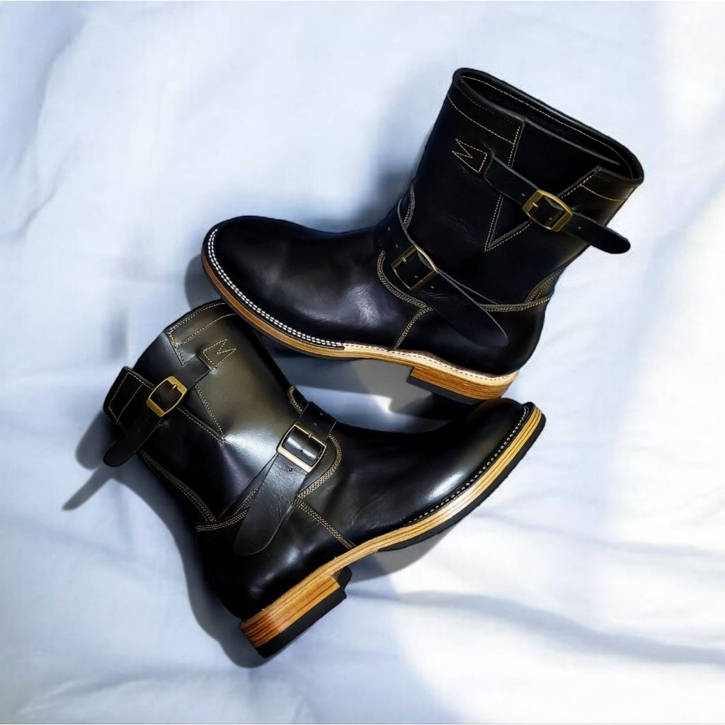Map Inc Engineer Boots 8' Custom - Sepatu Enginer Boots Goodyear Walted Kulit Premium