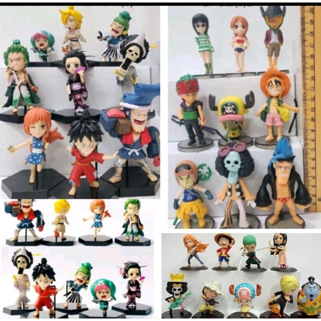 one piece figure set 9 chibi model wcf
