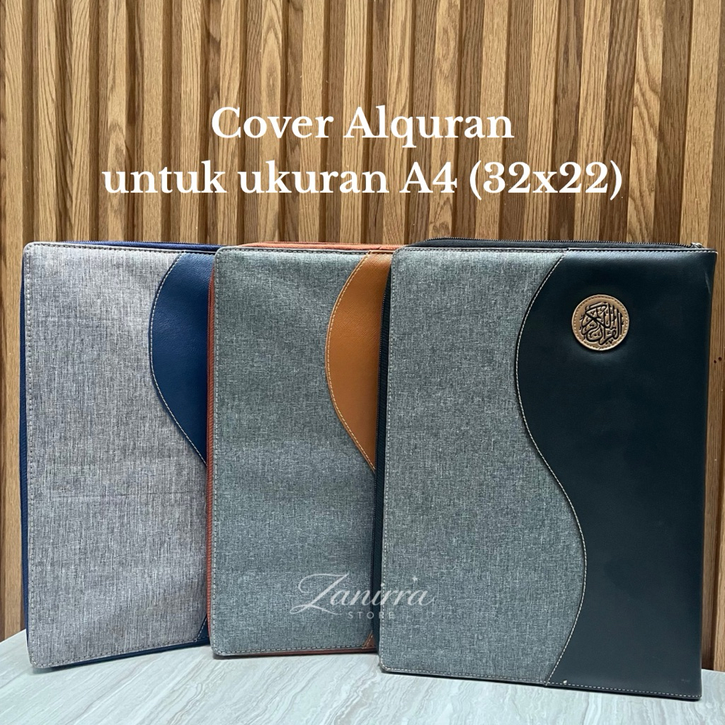 SAMPUL ALQURAN A4 RESLETING | COVER WADAH SARUNG JAKET DOMPET POUCH ZIPPER AL QURAN WATERPROOF ANTI 