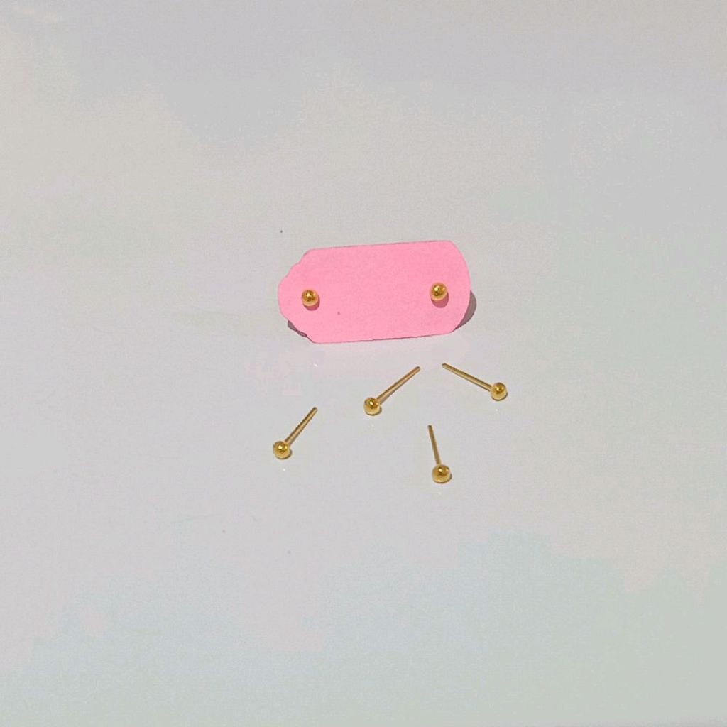 Anting Tindik Bayi Newborn & Hidung Polos (Emas Muda 6k)