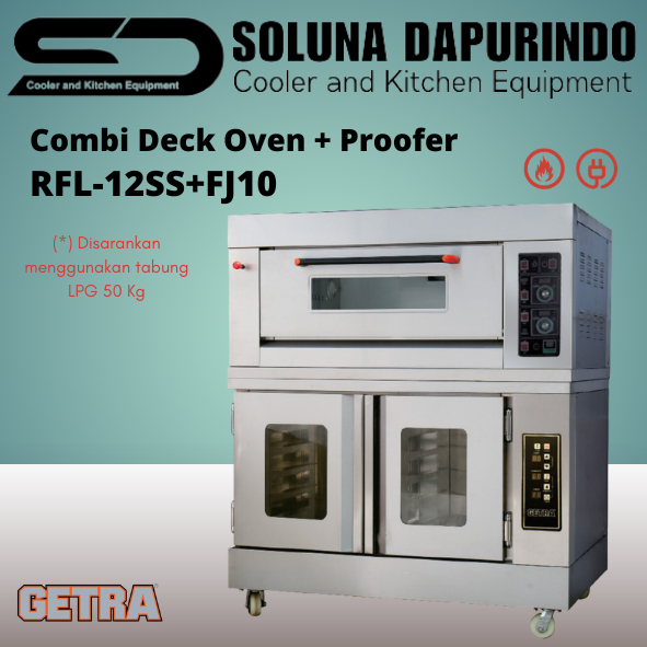 GETRA Combi deck Oven+Proofer RFL-12SS+FJ-10 / RFL12SS+FJ10